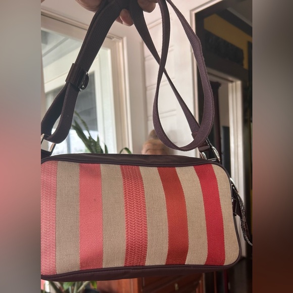 LONGCHAMP ($575) Striped UNISEX Crossbody Bag EUC made in France - Picture 3 of 12